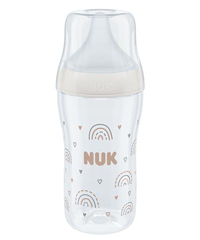 NUK Perfect Match Babyflasche mit weichem Silikon-Trinksauger 260ml weiß von NUK