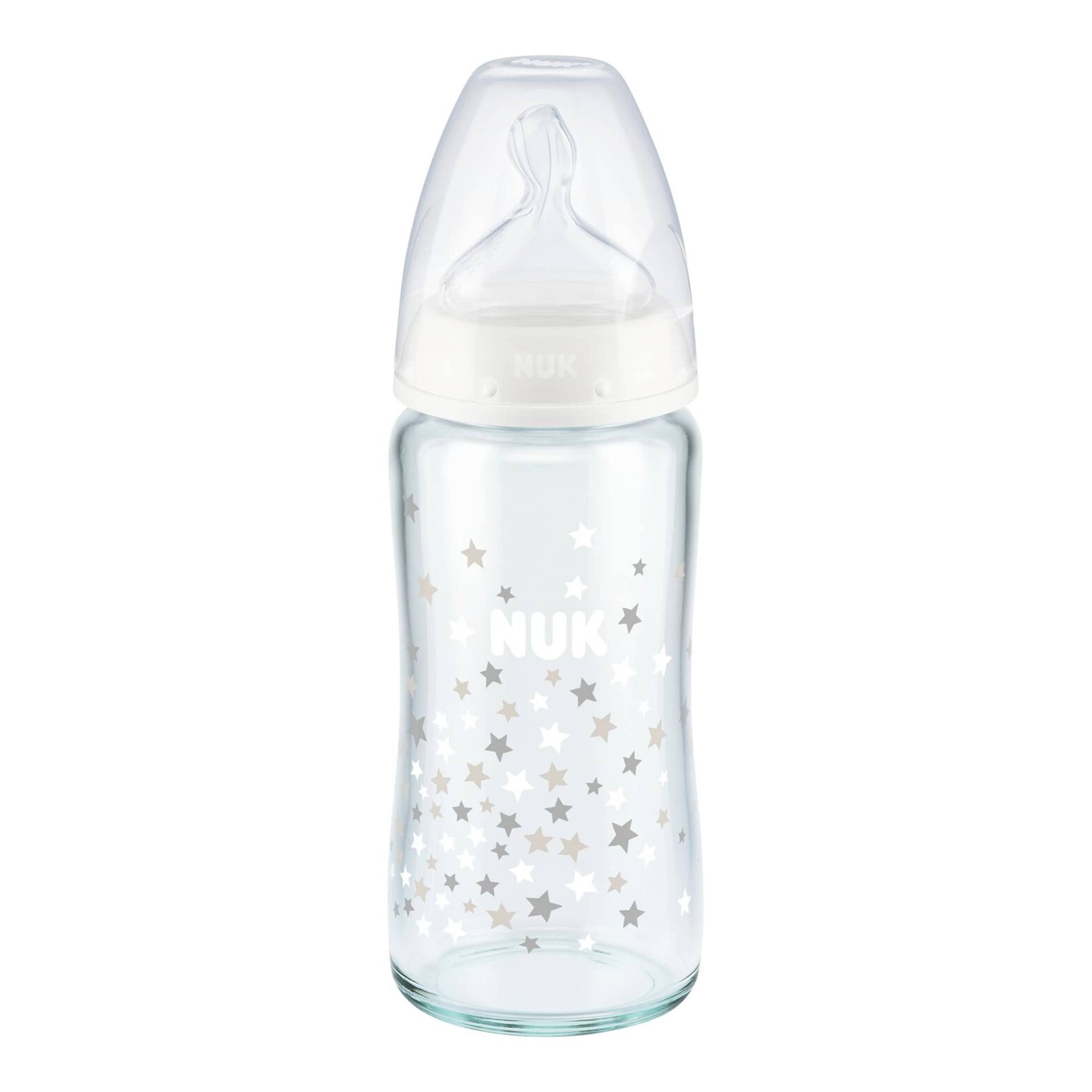 Nuk Babyflasche First Choice Plus, Glas, Anti-Kolik-Weithals, 240 ml von NUK