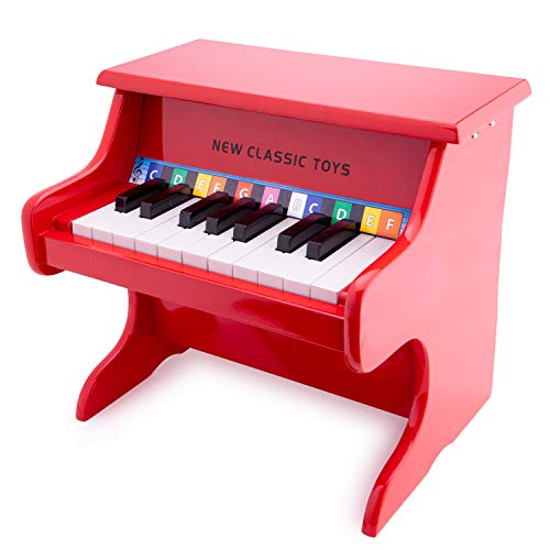 New Classic Toys - 10155 - Musikinstrument - Piano - Rot - 18 Tasten von New Classic Toys