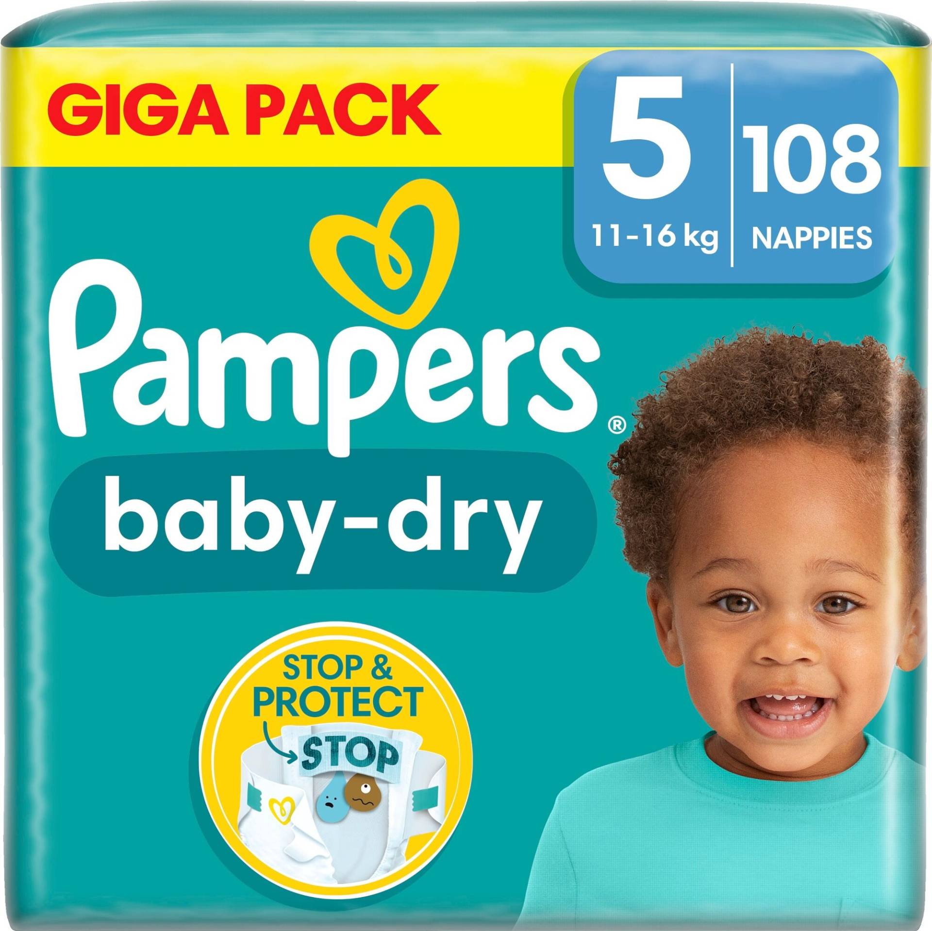Pampers Baby-Dry Windeln Größe 5 11-16 kg 108er-Pack von Pampers