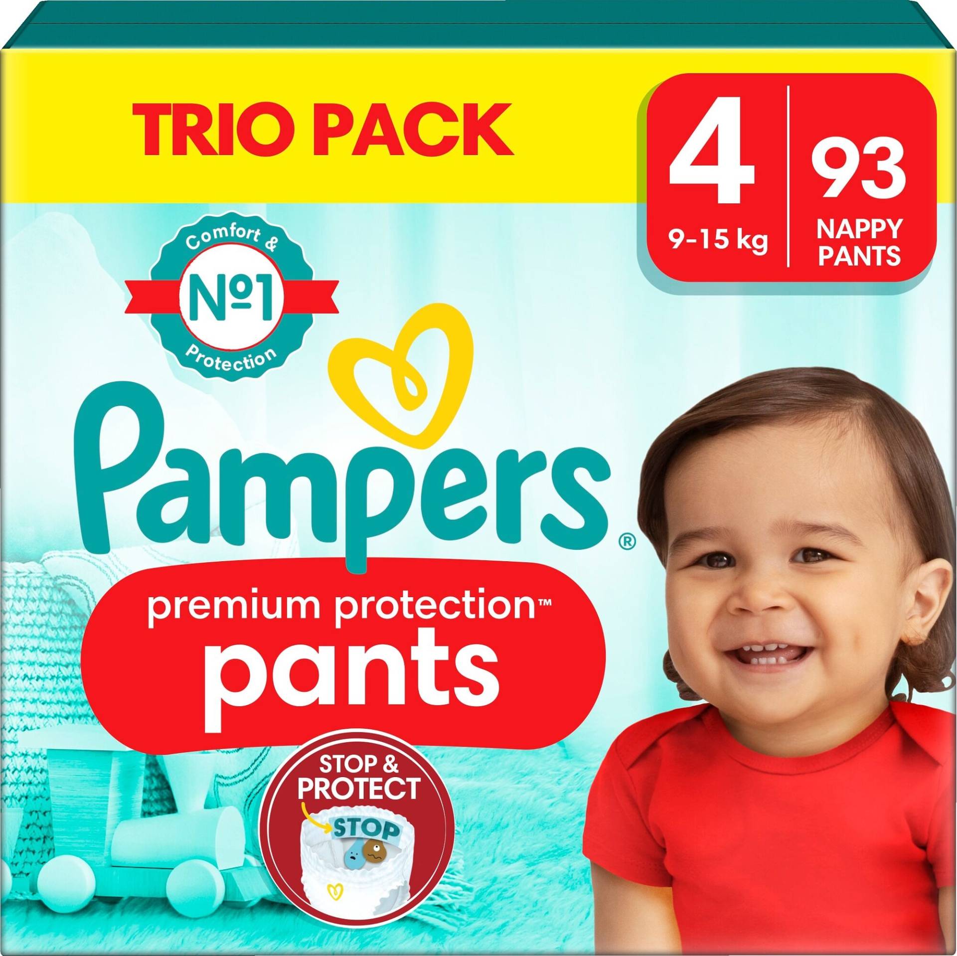 Pampers Premium Protection Pants Windeln Größe 4 9–15 kg 93er-Pack von Pampers