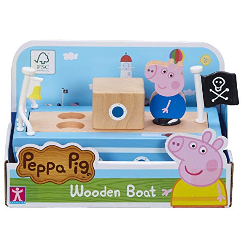 Peppa Pig Grandpa Pigs Wooden Boat, Sustainable FSC Certified Wooden Toy, Preschool Toy, Imaginative Play, Gift for 2-5 Year Old von Peppa Pig