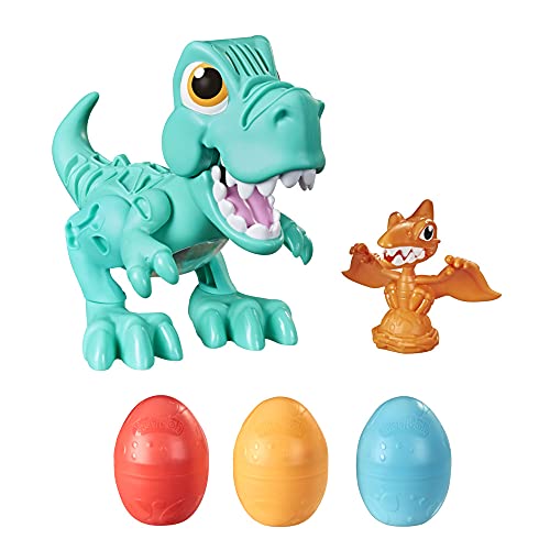 Play-Doh Dino Crew Gefräßiger Tyrannosaurus, Spielzeug für Kinder ab 3 Jahren mit lustigen Dinogeräuschen, Multi Colour von Play-Doh