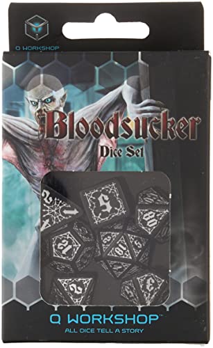 Q-Workshop BSU37 - Bloodsucker Black & silver Dice Set (7) von Q-Workshop