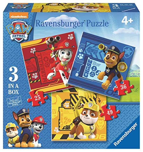 Ravensburger 07057 - Rubble, Marshall & Chase - 25 + 36 +49 Teile Kinderpuzzle von Ravensburger