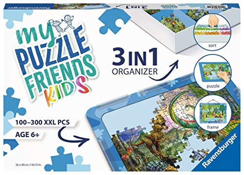 Ravensburger - 13274 3in1 Organizer für Kinderpuzzle in blau - Puzzle-Aufbewahrung für Kinder ab 6 Jahren, mit Puzzlematte, Puzzle-Sortierschale und Puzzlerahmen von Ravensburger