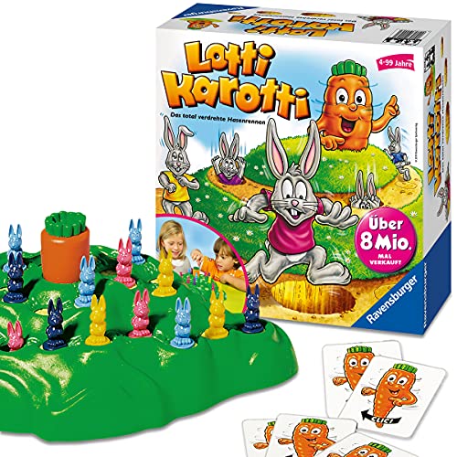 Ravensburger 21556 - Lotti Karotti, Brettspiel für Kinder ab 4 Jahren, Familienspiel für Kinder und Erwachsene, Klassiker für 2-4 Spieler von Ravensburger