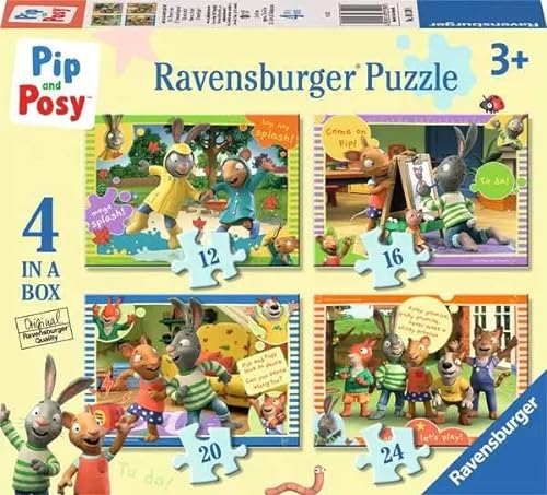 Ravensburger Pip & Posy Jigsaw Puzzles for Kids Age 3 Years Up - 4 in a Box (12, 16, 20, 24 Pieces) - Educational Toys for Toddlers von Ravensburger