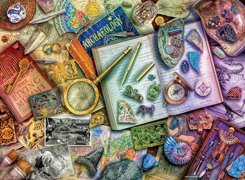 Ravensburger Puzzle , Aimee Stewart: Schreibtisch des Archäologen, 500 Teile Puzzle für Erwachsene und Kinder ab 12 Jahren von Ravensburger