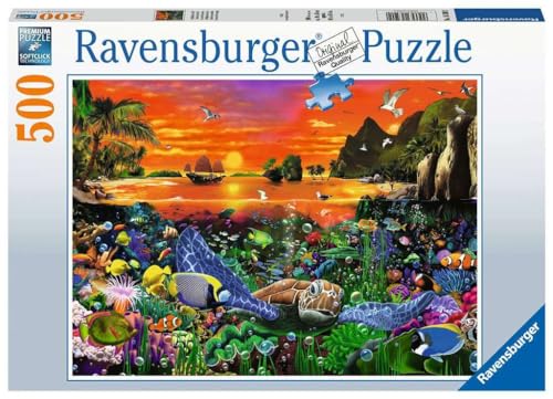 Ravensburger Puzzle 16590 - Schildkröte im Riff - 500 Teile Puzzle für Erwachsene und Kinder ab 10 Jahren, Puzzle mit Unterwasserwelt-Motiv von Ravensburger