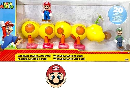 SUPER MARIO - Wiggler Mario und Luigi mit Bonus Sticker von Super Mario