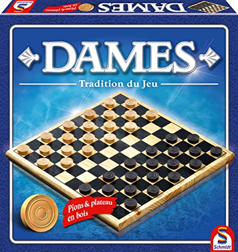 Schmidt – 88104 – Brettspiel – Dame, Holz, Traditionell von Schmidt Spiele