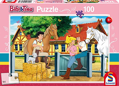 Schmidt Spiele 56187 Bibi und Tina, Auf dem Martinshof, 100 Teile Kinderpuzzle von Schmidt Spiele