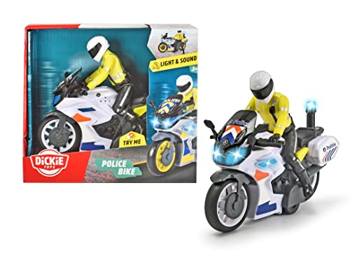 Dickie Toys - Polizei Motor, Belgische Version, ab 3 Jahren, Licht und Ton und Reibung von Simba