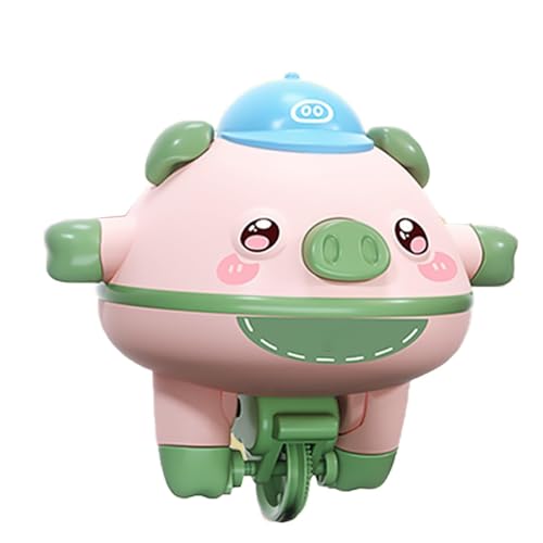 Cute Balanced Pig Toys,Tightrope Walking Tumbler Piglet Unicycle Toy,Gyro Fingertip Gyroscope Spinner Car (Green) von TBTonr