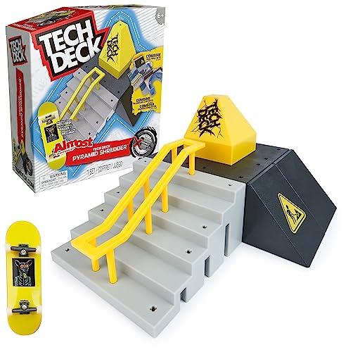 Tech Deck X-Connect Starter-Set - Pyramid Shredder Rampenset mit authentischem Finger-Skateboard der Marke Almost und Zubehör, Rampe beliebig umbaubar, ab 6 Jahren von Tech Deck