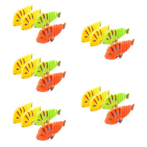 Toyvian 20 STK Fisch Schwingen Bad Spritzspielzeug Fisch Caketopper Schaukel Fisch Spielzeug Wasserspielzeug Für Meerestiere Fisch Frühlingsspielzeug Spielzeuge Zubehör Baby Plastik von Toyvian