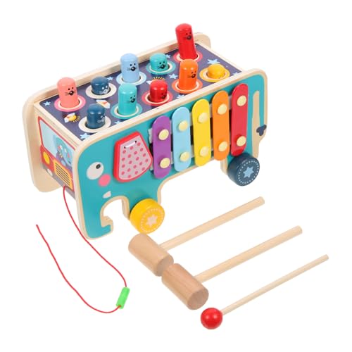 UPKOCH 1 Satz Klopfe auf das Klavier und den Hamster Spielzeug für 2 jährige Jungen Spielzeug für 2-jährige Mädchen Kinderklavier Musikinstrumente Babyspielzeug aus Holz Xylophon von UPKOCH