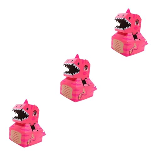 Vaguelly 3 Sätze tragbarer Karton Pappauto Tragbares Tierkostüm aus Karton Spielzeuge Kinderspielzeug tragbares DIY-Spielzeug tragbare Dinosaurier aus Papierkarton Karikatur Kleidung Puzzle von Vaguelly