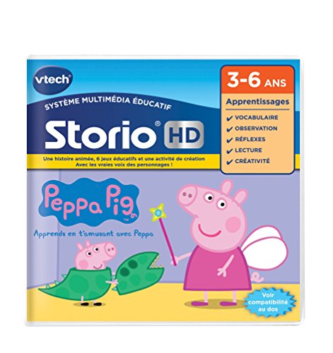 Vtech 273405 Jeu Wutz HD Storio Peppa Pig Spiel, Mehrfarbig, 5,3 x 1 x 3,3 cm von Vtech