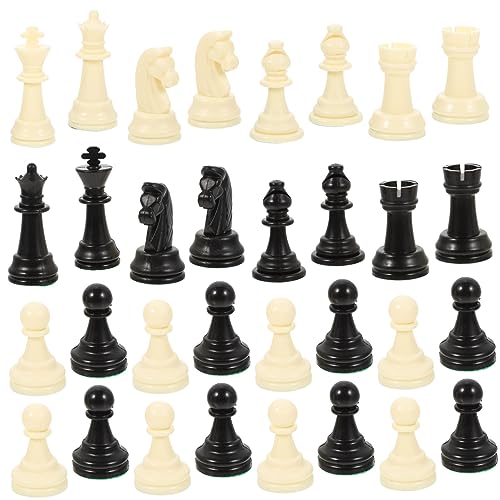 WOONEKY 1 Satz Schachfiguren Schach Für Brettspiel Pp Schach Schachfiguren Schachbrettzubehör Schachersatz Schachbrett Schach Plastikschach Brettspiele Bauern von WOONEKY