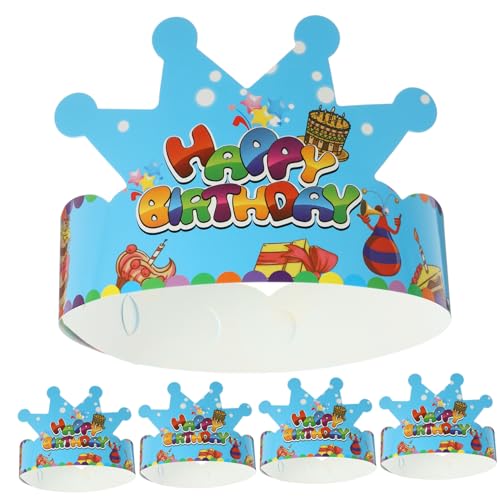 WOONEKY 50 Stück Geburtstagskronenhut Geburtstagshüte für Kinder Alles zum Kopfbedeckungen für Kindergeburtstage Kinderkronenstütze Cosplay Partyhut Materialien Make-up-Kostüm-Requisiten von WOONEKY