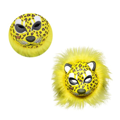 WOONEKY Karneval Tiermaske Affenmaske Halloween-aktivitäten Cosplay Maske Für Rollenspiele Leopard Tierische Maske Tiermasken Süsses Oder Saures Partymaske Partyzubehör von WOONEKY