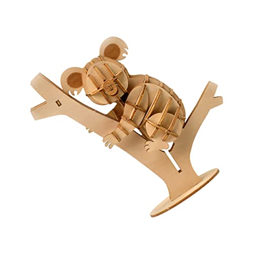 WOONEKY Holzpuzzle für Jungen kinderpuzzles aus Holz Jungen Kinderspielzeug 3D-Holz Kinder rätsel DIY Puzzle Holzpuzzles für Kinder 3D-Puzzles für Kinder hölzern Koala Eltern-Kind Bambus von WOONEKY