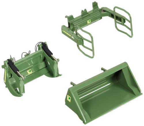 Wiking 7383 - Frontlader Werkzeuge Set A Bressel und Lade, grün von Siku