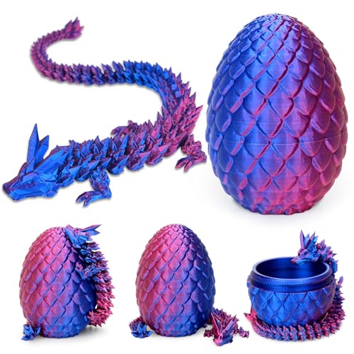 3D-Gedruckter Überraschungsdrache im Ei, Drachenei mit Drache, 3D-Gedruckter Drache im Ei, 3D Drachen Figuren Flexible Edruckte Dracheneier Geschenk für Jungen Mädchen von Yizemay