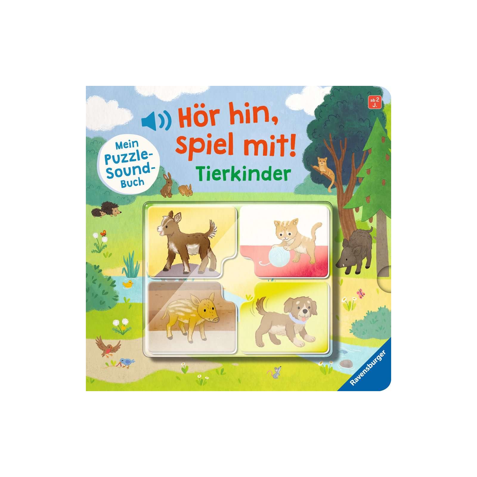 Ravensburger - Hör hin, spiel mit! Mein Puzzle-Soundbuch Tierkinder