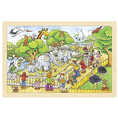 Goki 57808 - Einlegepuzzle - Zoobesuch von goki