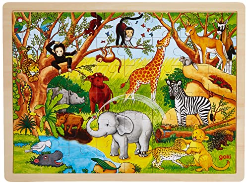 Goki 57892 Einlegepuzzle Afrika von goki