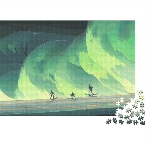 Aurora Sea Surf 1000 Teile Puzzle für Erwachsene, lustige Heimdekoration, Spielzeug, Intellektuelles Spiel, Bildungsspiel, 1000 Teile (75 x 50 cm) von ponnyc