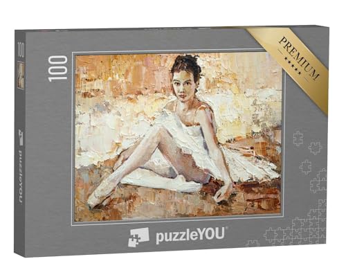 puzzleYOU: Puzzle 100 Teile „Ölgemälde: Ballerina mit Spitzenschuhen“ – aus der Puzzle-Kollektion Gemälde von puzzleYOU