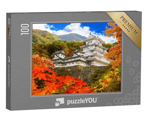 puzzleYOU: Puzzle 100 Teile „Pittoreske Burg Himeji im Herbst, UNESCO-Weltkulturerbe, Japan“ – aus der Puzzle-Kollektion Japan von puzzleYOU