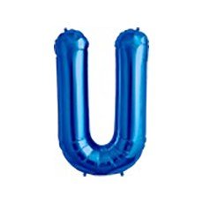 40cm Blau Folienballon Buchstabe U von 通用
