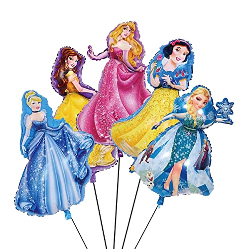 5 Stücke Prinzessin Luftballons für Mädchen Prinzessin Geburtstag Party Dekoration Zubehör Folienballons von 通用