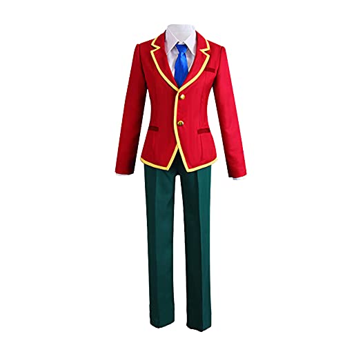 通用 Anime Classroom of The Elite Ayanokouji Kiyotaka Cosplay Kostüm Schuluniform für Halloween Männer (groß, rot) von 通用