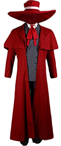 通用 Anime Hellsing Alucard Vampirjäger maßgeschneidertes Cosplay-Kostüm, ultimatives Halloween, Unisex, komplettes Set (XL, Herren) von 通用