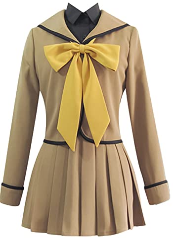 通用 Anime Kamisama Kiss Momozono Nanami Cosplay Kostüm Schuluniform Komplettes Set Halloween (X-Small, Gelb) von 通用