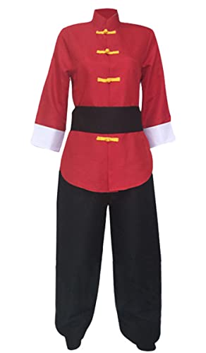 通用 Anime Ranma 1/2 Tendou Akane Cosplay Kostüm Anime Herren Stil Outfit Uniform Anzüge (klein, rot) von 通用