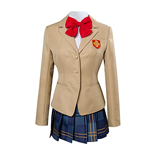 Anime Toaru Kagaku No Railgun Shirai Kuroko Damen Misaka Mikoto Cosplay Kostüm Uniform Kleid Jacke (Medium, Braun) von 通用