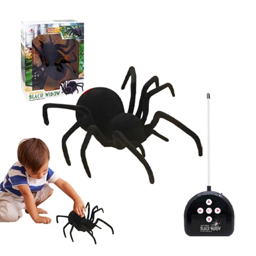 Ferngesteuerte Spinne, RC Spinne Spielzeug Realistisches Spinne Modell Elektrische Fernbedienung Spielzeug Lustige Witz Streich Requisiten Gag Toys für Halloween von ノーブランド品