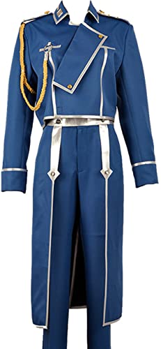 通用 Fullmetal Alchemist Cosplay Kostüm Alchemist Brotherhood Full Set Anime Rollenspiel Halloween (Medium, Blau) von 通用