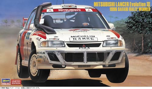 Hasegawa - 1/24 Mitsubishi Lancer EVO III, 1996 Safari Rally - Plastik-Modellbau - Maßstab: 1:24 von ハセガワ