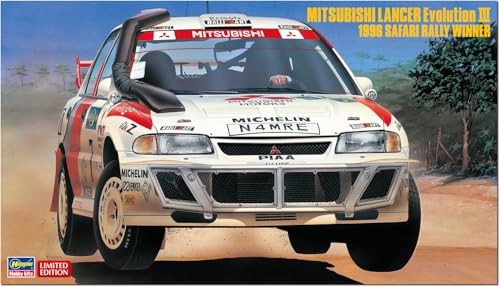 Hasegawa - 1/24 Mitsubishi Lancer EVO III, 1996 Safari Rally - Plastik-Modellbau - Maßstab: 1:24 von ハセガワ