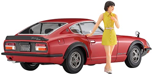 Hasegawa - 1/24 Nissan Fairlady 240ZG mit 70er Jahre Frauen-Figur - Plastikmodellbausatz von ハセガワ