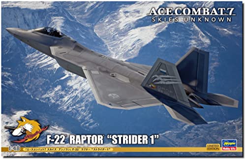 Hasegawa SP558 1/48 Ace Combat 7 Skies Unknwon, F-22 Raptor Strider 1 Modellbausatz, Mehrfarbig von ハセガワ