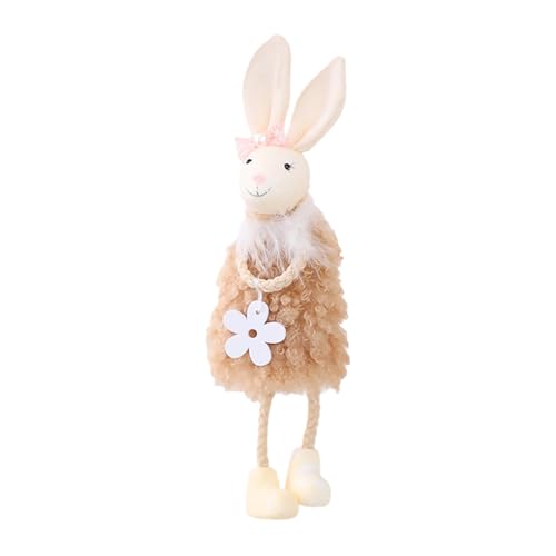 Kaninchen Plüschhase Gefüllte Gefüllte Kleine Kaninchen Puppe Osterhase Plüsch Gefüllte Gefüllte Festliche Osterhase Dekoration für Bücherregal Fenster Display von ノーブランド品